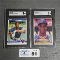 Pair of Strawberry Graded Rookie Cards