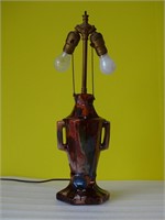 Antique Double handled Painted Lamp