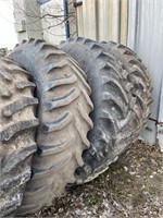 Set a four Goodyear 18.4 x 42 radial tires