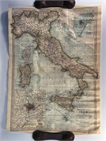 THE CENTURY ATLAS MAP OF ITALY