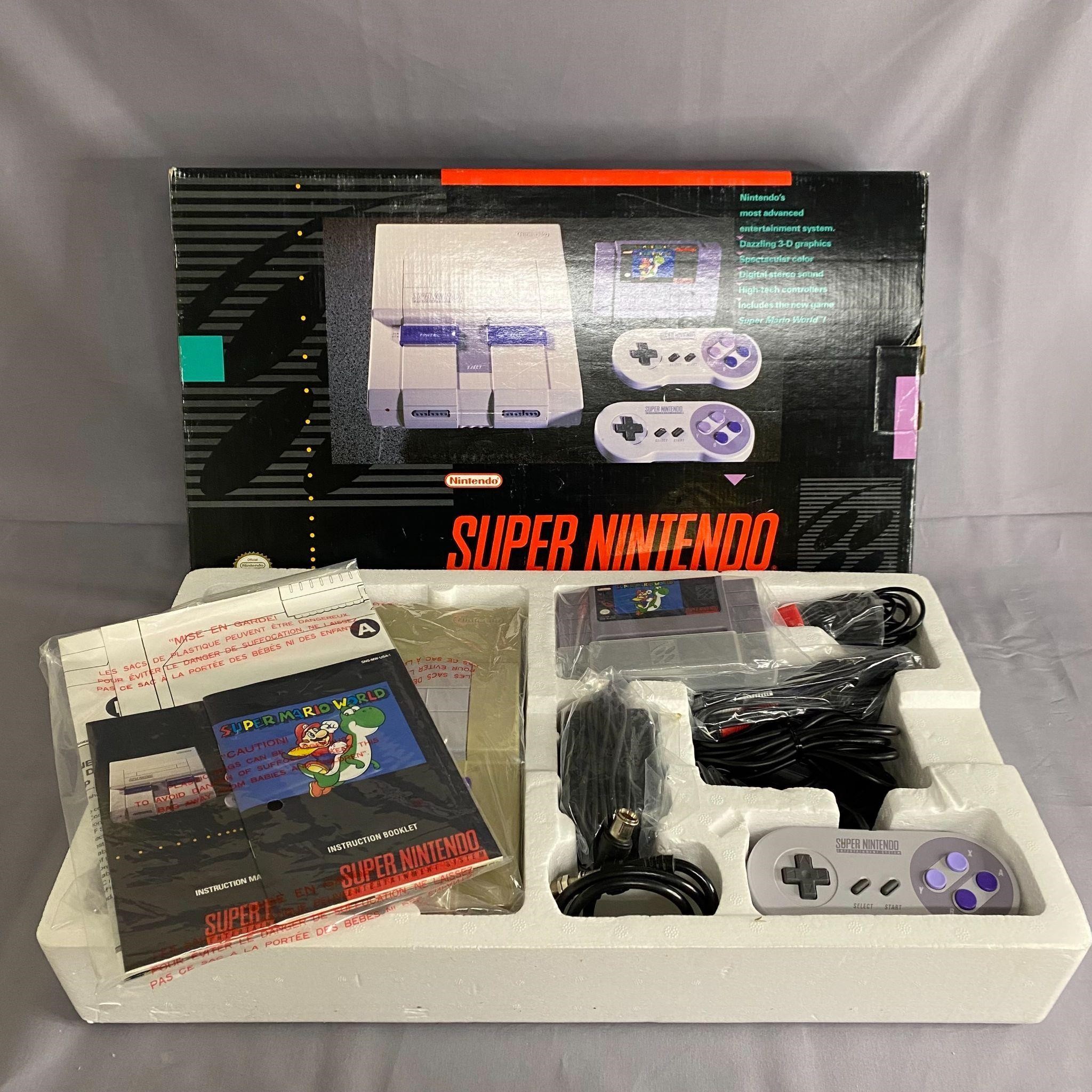Super Nintendo SNES Complete in Box w/Super Mario