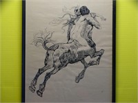 1996 Drawing Centaur and Naked Woman