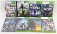 8 Xbox 360 Games - Call of Duty, Halo, Lego, GTA,