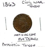 1863 U.S. Civil War Patriotic Token - Millions