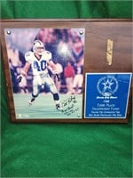 Dallas Cowboys Bill Bates Autograph Plaque