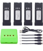 ($74) Fytoo 4PCS 3.7V 220mah Lithium Battery +1PCs