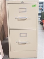 Beige Filing Cabinet, Two Drawer