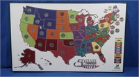50 States Commemorative Quarters Map (not