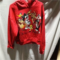 Looney Tunes Red Pullover Hoodie That's All Folks