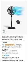Lasko Oscillating Cyclone Pedestal Fan