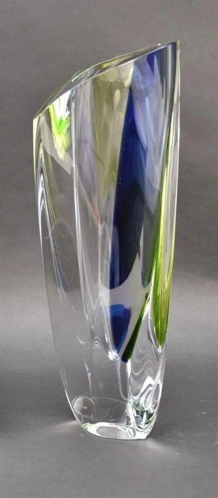 Kosta Boda Saraband Vase Blue Green Art Glass