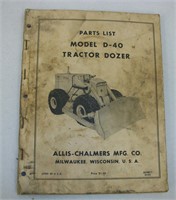 Allis Chalmers Model D-40 Tractor Dozer Manual