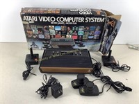 * Vtg Atari game system w/ orig box (rough)  Not