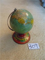 metal globe of the world