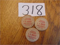 E. A. Rebert wooden nickels (3)