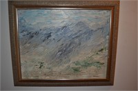 Abstract Landscape Painting Acrylic by HB Strauss