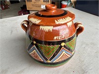 Mexican Redware Hand Painted Pottery