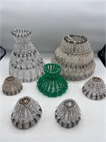 Hand made pin and beads lamp shades vintage shades