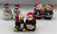 Holiday salt and pepper shakers