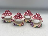 Mushroom napkin ring holders vintage