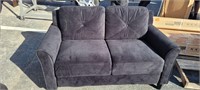 Black velvet loveseat