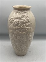 Lenox Fine Ivory Lily Embossed Vase Gold Trim