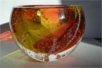 Large Art Glass Bowl by Hanne Dreutler-Zirnsack