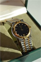 Gucci Quartz S-Steel 9000M Black Dial Watch