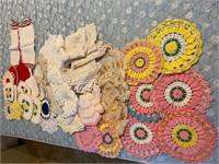 Large LOT Crochet Doilies