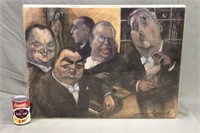 Edward Sorel's Unauthorized Caricatures Art Framed
