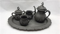 Antique Tea Beverage Set W/ Chain Of Gifting Paper