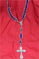 Blue bead rosary