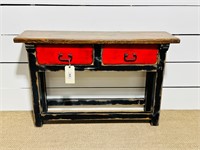 Painted 2 Drawer Table