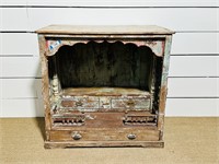 Painted Wooden Display Cabinet