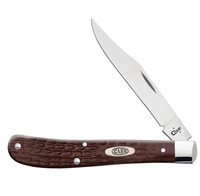 CASE XX KNIFE Brown Synthetic Slimline Trapper NEW