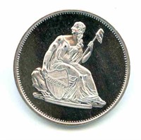 1 oz .999 Fine Silver Round - Seated Liberty Coin