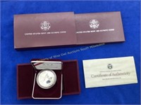 1988 US mint silver Olympic coin in case