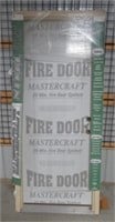 Mastercraft exterior fire rated door in frame LH