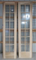 (2) 12-Glass panel wood interior door slabs. Each