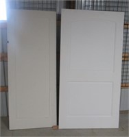 (2) Wood interior doors including single panel