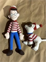 Vintage Where's Waldo Doll and Dog