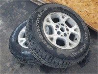 2 Goodyear P245/70R16 Wrangler Tires