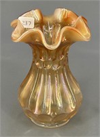 Fenton Thumbprint & Ovals vase - peach opal