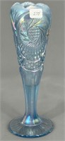Fenton Whirling Hobstar vase - blue opal