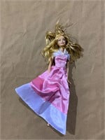 Barbie Doll In Pink & Blue Dress