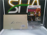Richie Ashburn Autograph Index Card JSA COA