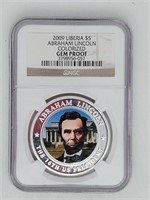 2009 Liberia $5 Lincoln Graded NGC Gem Proof