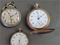 (3) Vintage Parts Pocket Watches