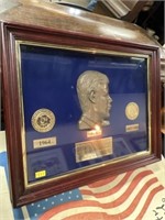 JFK Plaque with Coins