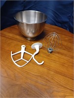 Kitchen Aid Mixing Bowl & Accessories